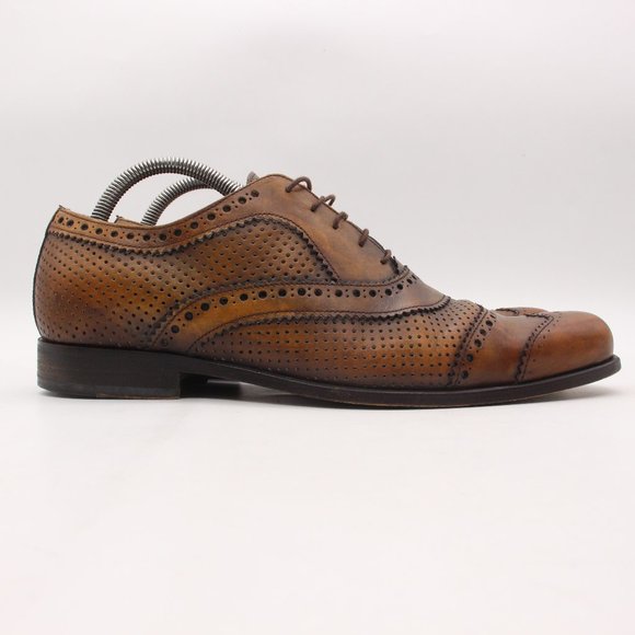 Dolce & Gabbana Hand Finished Men\'s UK 7 Brown Leather Wingtip Oxfords Shoes main image 10